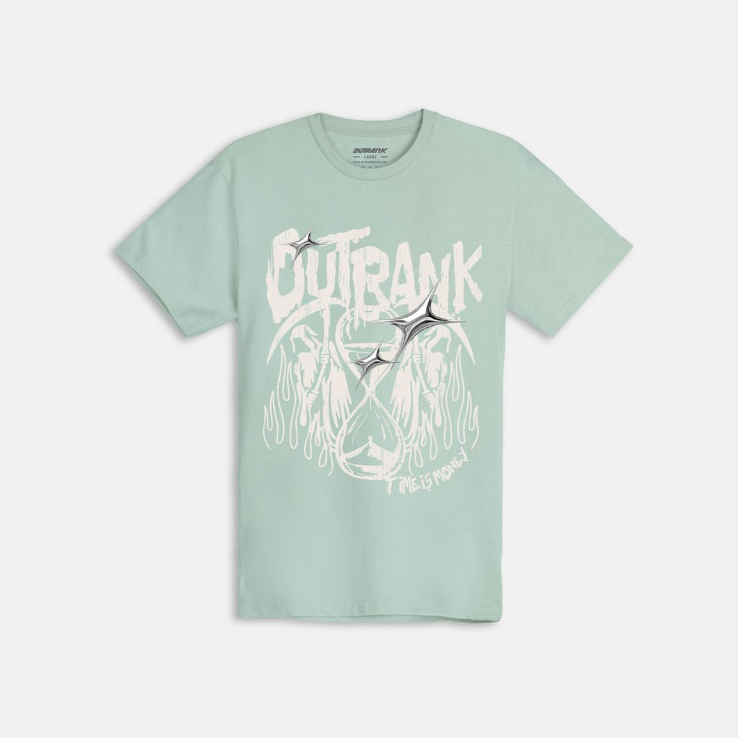 Outrnk Time Is Money T-shirt (SEA FOAM)