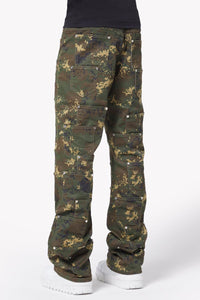 GUAPI Camo Pockets Flared Denim (Camo)
