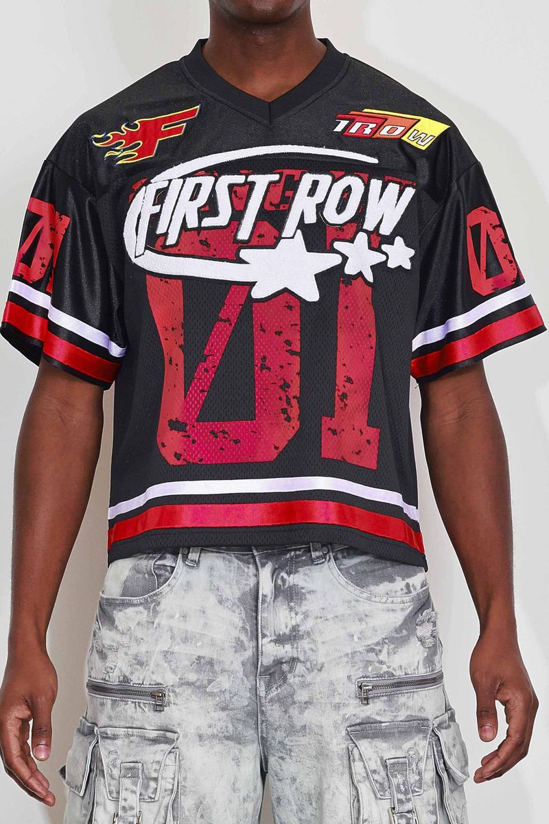 First Row BRIGHT FUTURE PATCH FOOTBALL JERSEY (Black)