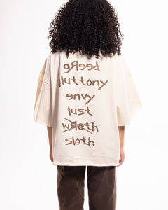 Wrathboy 7 Sins tshirt (CREAM)
