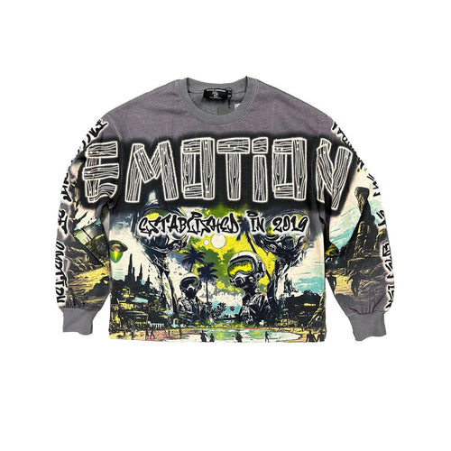 MIXED EMOTIONS Grey “UFO” long sleeve (Grey)