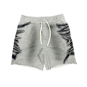 Mixed Emotions Grey Faded Shorts