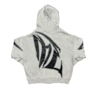 MIXED EMOTIONS Grey Faded Hoodie