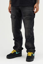 Load image into Gallery viewer, SERENEDE 'MIST'' Baggy Jeans (Black)