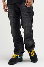 Load image into Gallery viewer, SERENEDE 'MIST'' Baggy Jeans (Black)