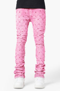 GUAPI Vintage Pink Embellished Denim (Vintage Pink)