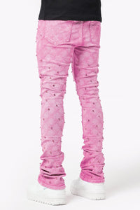 GUAPI Vintage Pink Embellished Denim (Vintage Pink)