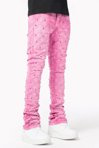 GUAPI Vintage Pink Embellished Denim (Vintage Pink)