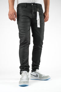 DZTR BLACK WAX STRETCH PANTS