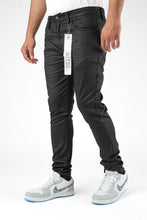 Load image into Gallery viewer, DZTR BLACK WAX STRETCH PANTS