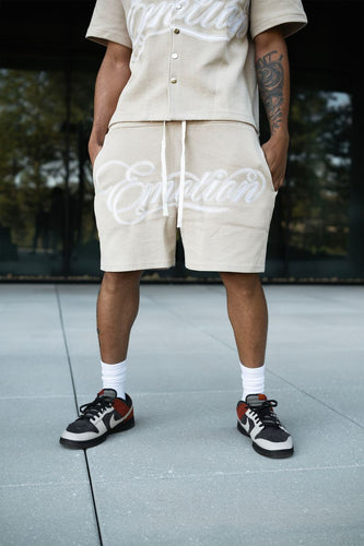 Mixed Emotions Black Signature Shorts (Cream)