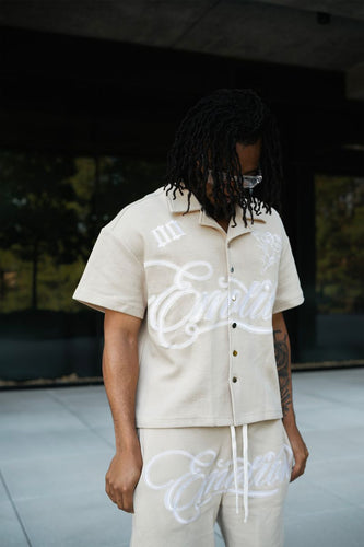 Mixed Emotions Black Signature Button Up (Cream)