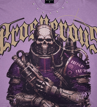 Load image into Gallery viewer, Stray wide &amp; crop fit w/ 3/4 sleeve tshirt (PURPLE)