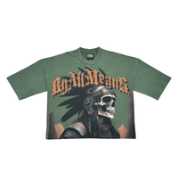 Load image into Gallery viewer, Stray wide &amp; crop fit w/ 3/4 sleeve tshirt (DARK GREEN)
