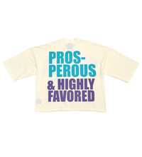 Load image into Gallery viewer, Stray wide &amp; crop fit w/ 3/4 sleeve tshirt (CREAM)