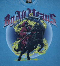 Load image into Gallery viewer, Stray wide &amp; crop fit w/ 3/4 sleeve tshirt (Blue)