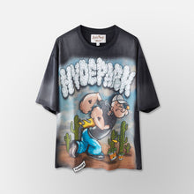 Load image into Gallery viewer, Hyde Park Puffing Spinach Tee (Black)