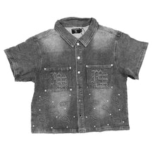 Load image into Gallery viewer, Mixed Emotions Paisley Denim Black Shirt (Black)