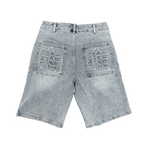 Load image into Gallery viewer, Mixed Emotions Paisley Denim Blue Shorts (Blue)