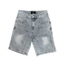 Load image into Gallery viewer, Mixed Emotions Paisley Denim Blue Shorts (Blue)