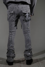 Load image into Gallery viewer, Vicious SKELETON RHINESTONE FLARE DENIM