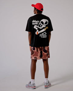 Red Letters Camo Mesh Shorts - Mud