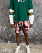 Load image into Gallery viewer, Red Letters Camo Mesh Shorts - Mud
