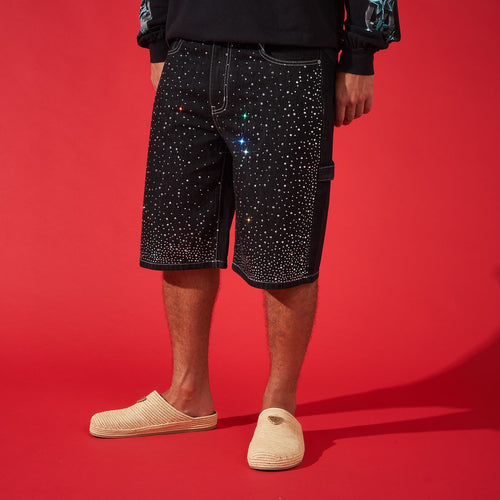 DUAA VICTORIOUS BLACK DENIM SHORT