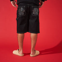 Load image into Gallery viewer, DUAA VICTORIOUS BLACK DENIM SHORT