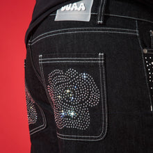 Load image into Gallery viewer, DUAA VICTORIOUS BLACK DENIM SHORT