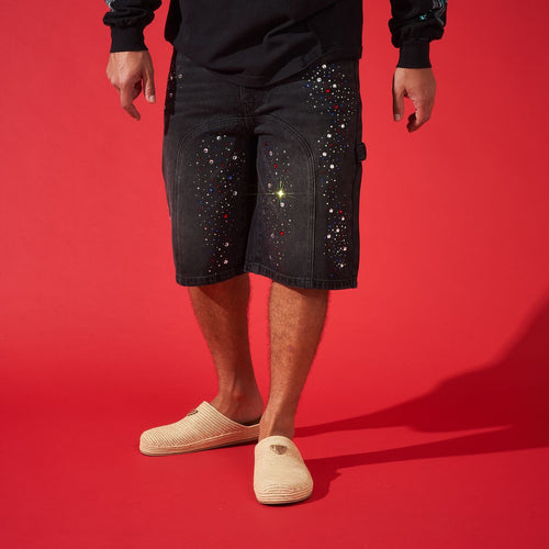 DUAA SUPPLICATION STONE BLACK DENIM SHORT