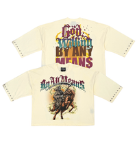 Load image into Gallery viewer, Stray wide &amp; crop fit w/ 3/4 sleeve tshirt (CREAM)