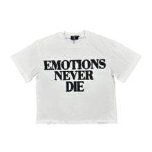 Load image into Gallery viewer, MIXED EMOTIONS White End Rhinestone Tee