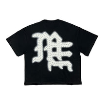 Load image into Gallery viewer, MIXED EMOTIONS Black End Rhinestone Tee