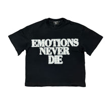 Load image into Gallery viewer, MIXED EMOTIONS Black End Rhinestone Tee