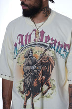 Load image into Gallery viewer, Stray wide &amp; crop fit w/ 3/4 sleeve tshirt (CREAM)