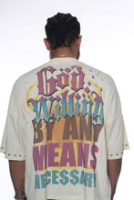 Load image into Gallery viewer, Stray wide &amp; crop fit w/ 3/4 sleeve tshirt (CREAM)