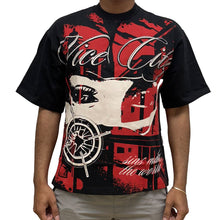 Load image into Gallery viewer, Chasin Worldwide Vice City T-Shirt (BLACK-RHIMESTONES)