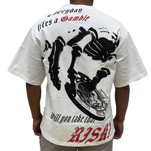 Load image into Gallery viewer, Chasin Worldwide Risk T-Shirt (WHITE - RHIMESTONES)