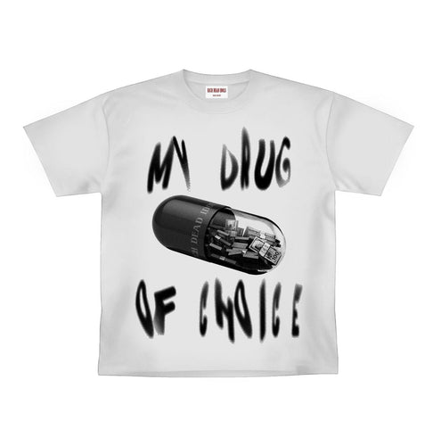 RICH DEAD IDOLS MONEY IS MY DRUG OF CHOICE TEE WHITE