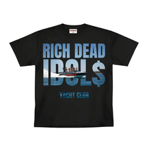 Load image into Gallery viewer, RICH DEAD IDOLS YACHT CLUB HEAVYWEIGHT TEE BLACK