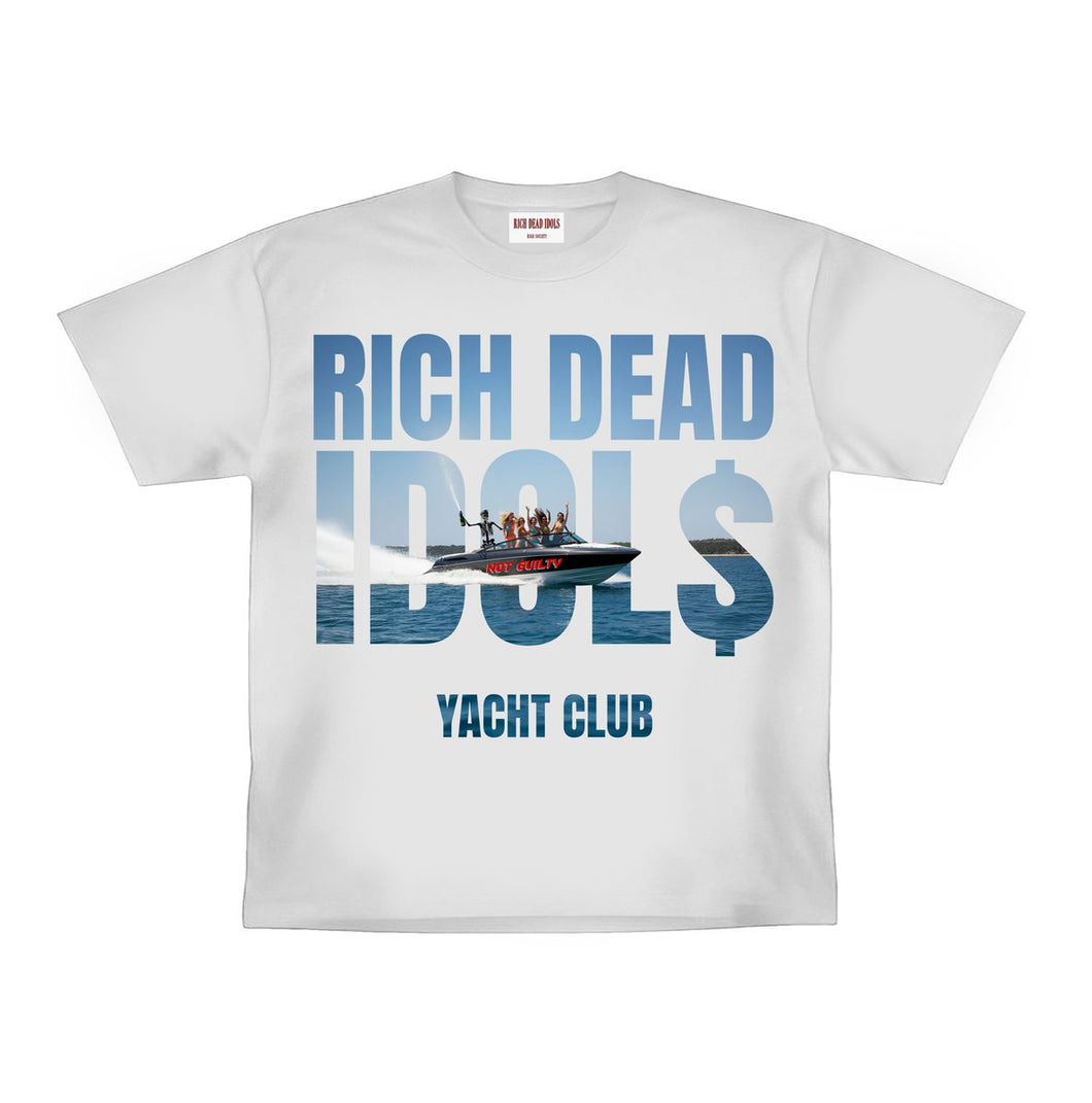 RICH DEAD IDOLS YACHT CLUB HEAVYWEIGHT TEE WHITE