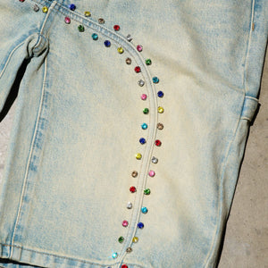 DUAA BOOMING U STONE BLUE DENIM SHORT