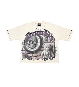 Stray wide & crop fit tee (NATURAL)