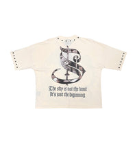 Load image into Gallery viewer, Stray wide &amp; crop fit tee (NATURAL)