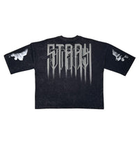 Load image into Gallery viewer, Stray 3/4 sleeve tee (BLACK)