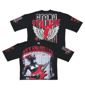 Stray 3/4 sleeve tee (BLACK)