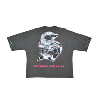 Load image into Gallery viewer, Stray wide &amp; crop fit tee (Charcoal)