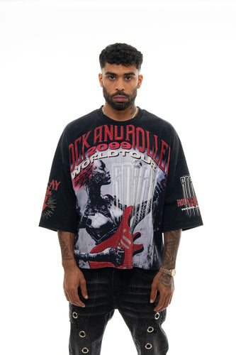 Stray 3/4 sleeve tee (BLACK)