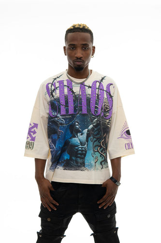 Stray 3/4 sleeve tee (NATURAL)